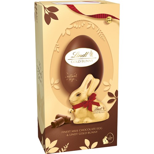 Lindt Lindor Gold Bunny Easter Milk Chocolate Egg 195G